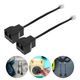 Telefon adapter RJ11 RJ14 szett 2 darab fekete 15.5x2.5x2 cm levehető