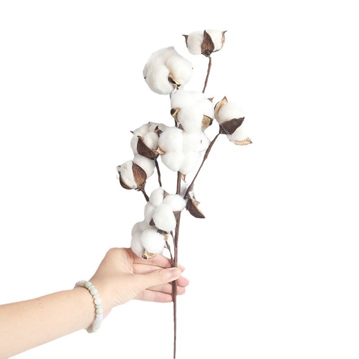 Floare artificiala alba 10 capete 53cm