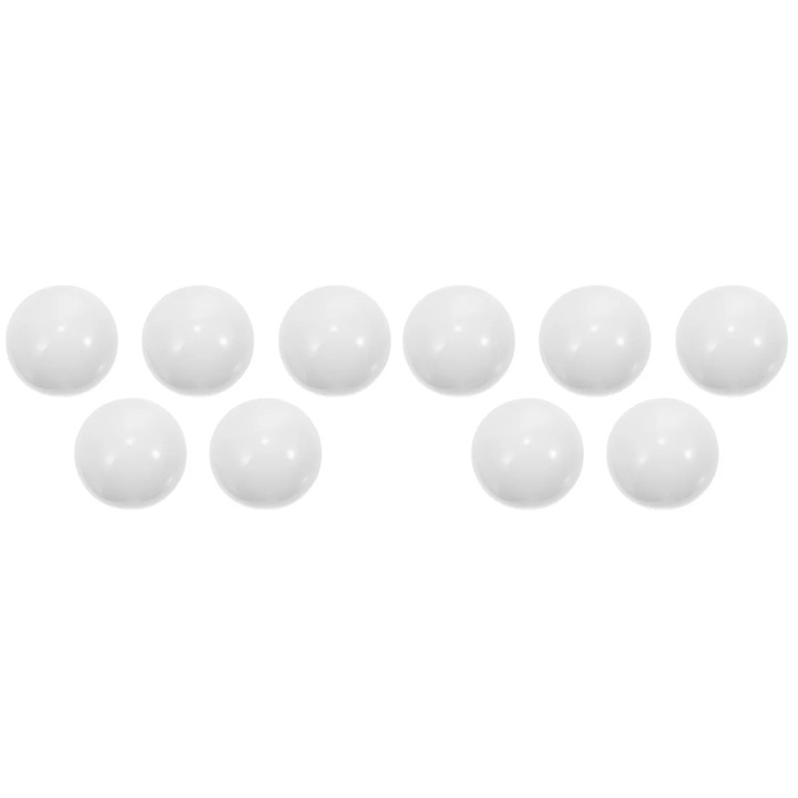 Set 10 bile acrilice albe pentru roata ruleta 1.8x1.8x1.8cm