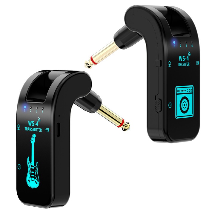 Transmitator wireless pentru chitara electrica, negru