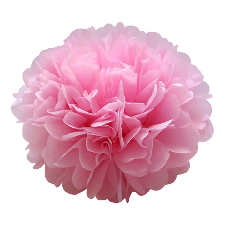 Flori artificiale, 10 piese, hartie, roz