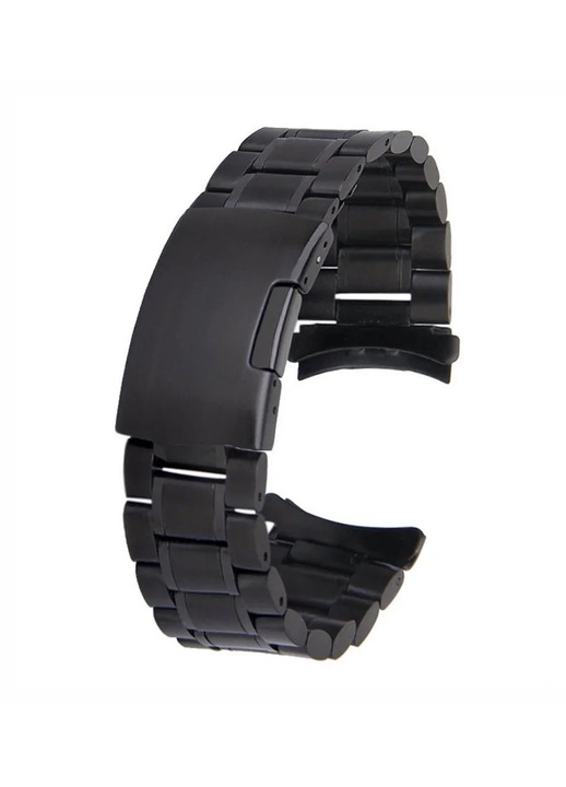 Curea ceas otel inoxidabil 22mm negru 180x3.5mm set 4 piese