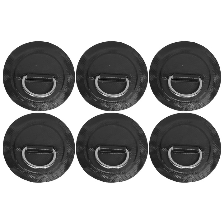 6 db PVC lap készlet felfújható csónakhoz, fekete, 8cm
