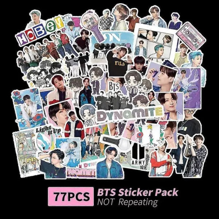 BTS Bangtan Boys matricaszett, karakterek, többszínű, 4x8cm