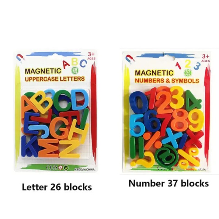 Set magneti frigider litere si cifre, 32x6x6mm, multicolor