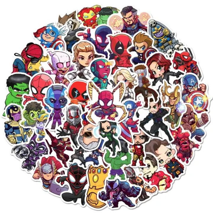 Disney anime vízálló matricaszett, többszínű, 4-7cm, 1,1mm, 30g
