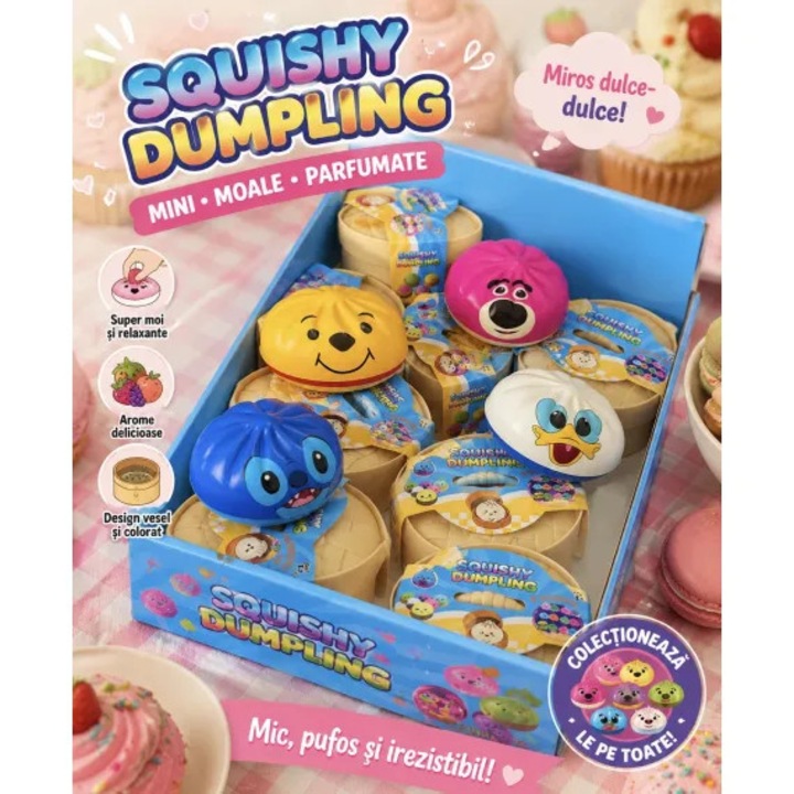 Squishy Dumpling Játékok Illatos Édes és puha vonzó színekben Egyszerű csillámmal és klasszikus gyöngyökkel Dumpling Játékok