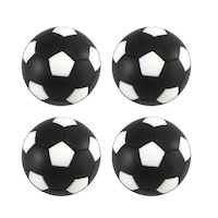 Set 4 mingi fotbal de masa, plastic, negru alb, 36mm