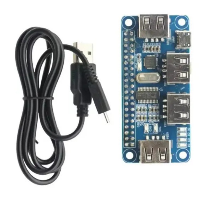 USB elosztó 4 portos soros adapterrel Raspberry 3B/3B+ 65x30mm készlethez