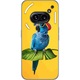 Husa pentru Nothing Phone (2a) Plus PRE-CJk0515-26-0705-3805, transparenta cu design papagal albastru pe fundal galben, compatibila cu incarcare wireless