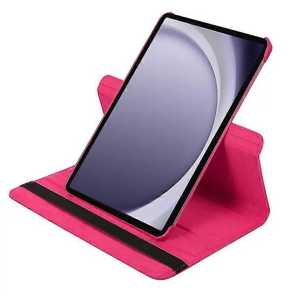 Husa tableta, textura piele PU, mov inchis, 360° rotativa, pentru Galaxy Tab A9+