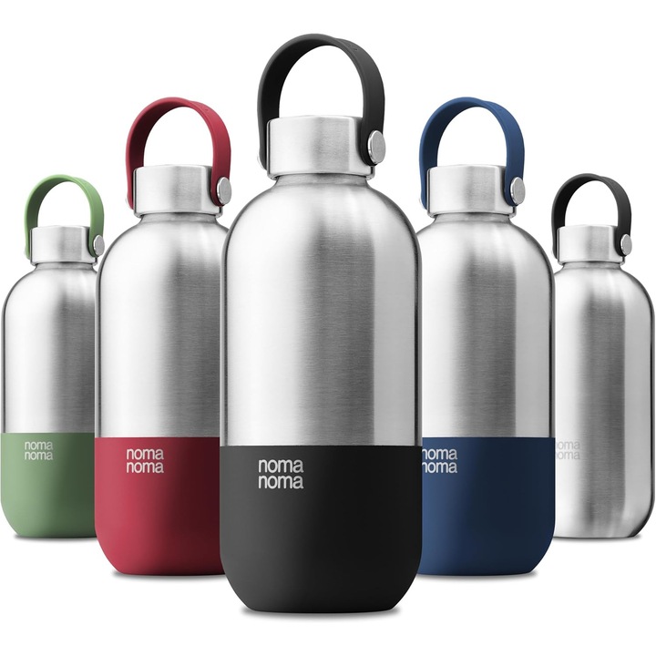 Sticla Termos Inox 750ml, Neagra, Antigaz, Fara BPA