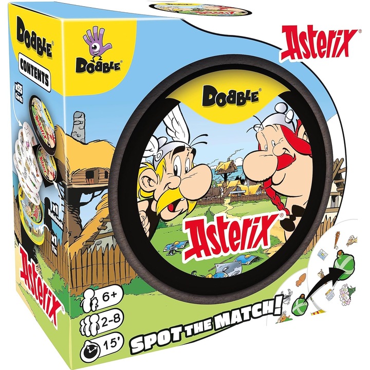 Dobble Asterix: Joc de Carti Rapid cu Simboluri