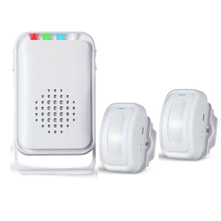 Senzor miscare wireless detectie cadere multifunctional alb compact