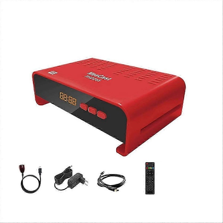 Receptor TV satelit mini USB FTA DVB-S2 Full HD 1080P fekete