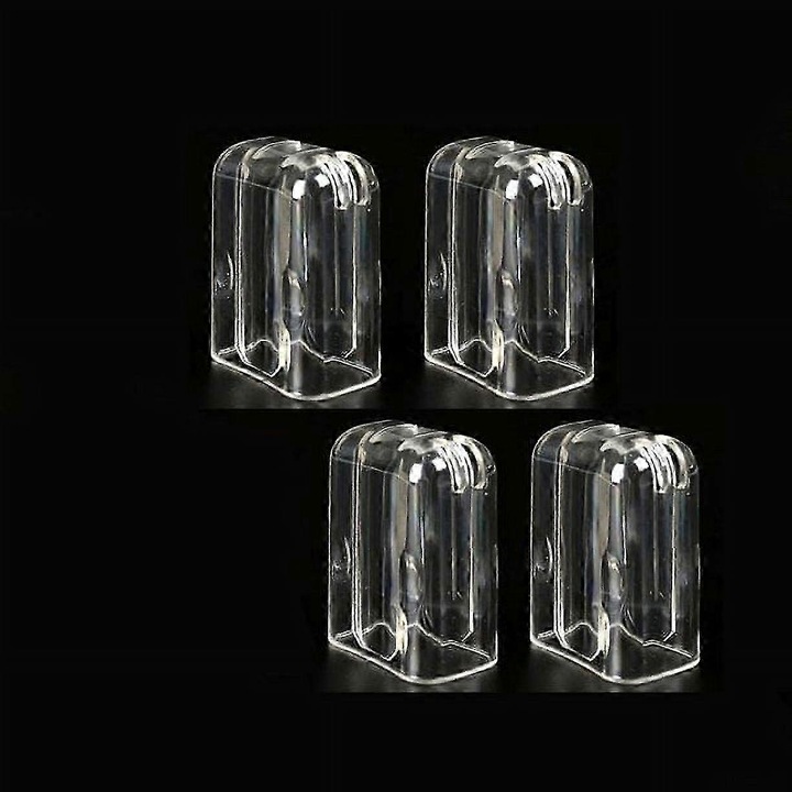 Set 4 capace transparente protectie periuta electrica 3x2.1x1.5cm