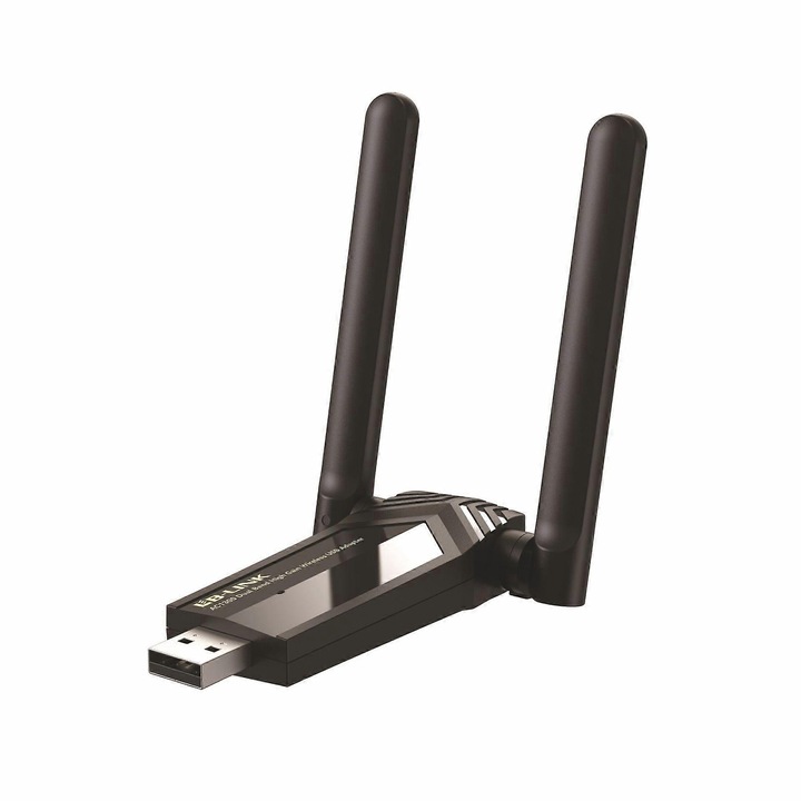 Placa retea wireless USB 3.0 dual antena 5dBi 1775Mbps neagra
