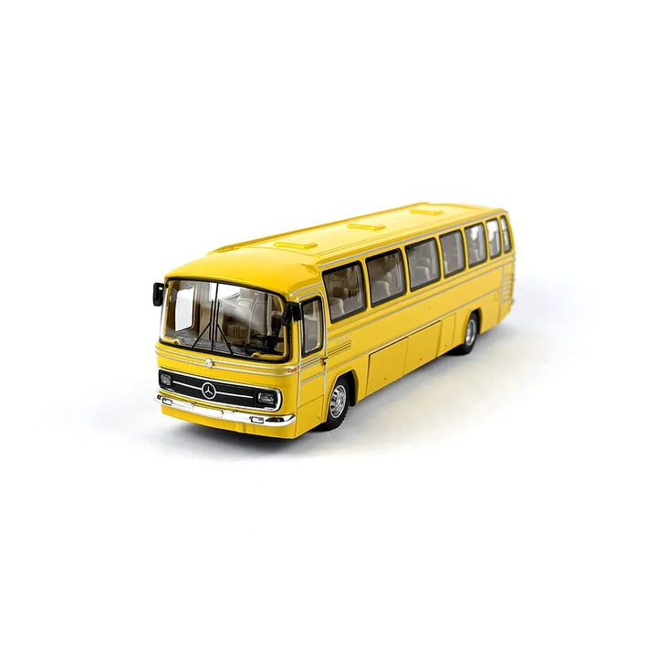 Fém busz, Mercedes-Benz O 302, Méretarány 1:24, Sárga, Csomagolás nélkül