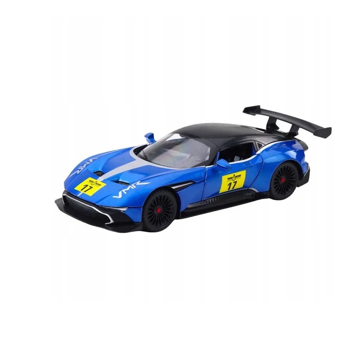 Gyermekautó, Aston Martin Valkyrie AMR Pro, Fém, 1:22 méretarány, Kék