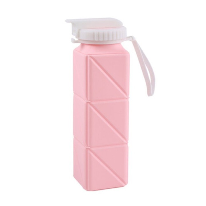 Sticla pliabila apa, silicon, etansa, reutilizabila, transparenta, 500ml