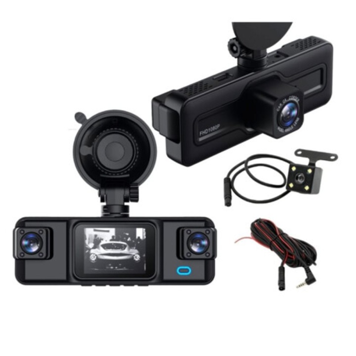 Камера за кола DVR 4 канала 1080P WiFi многоцветна