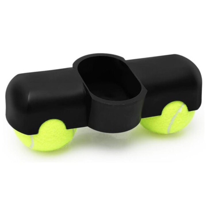 Adaptor pedale fitness, amortizare soc, set cu mingi tenis, negru