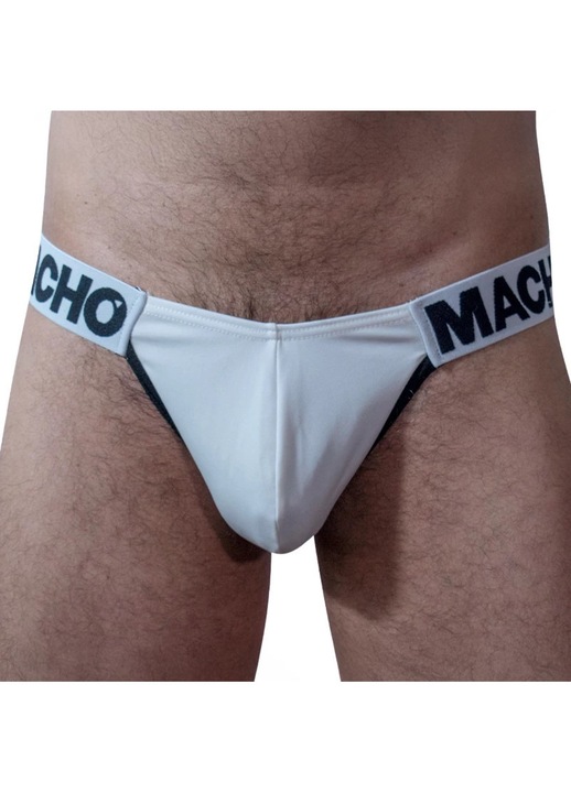Férfi alsónadrág, MACHO UNDERWEAR, push-up, fehér, lycra