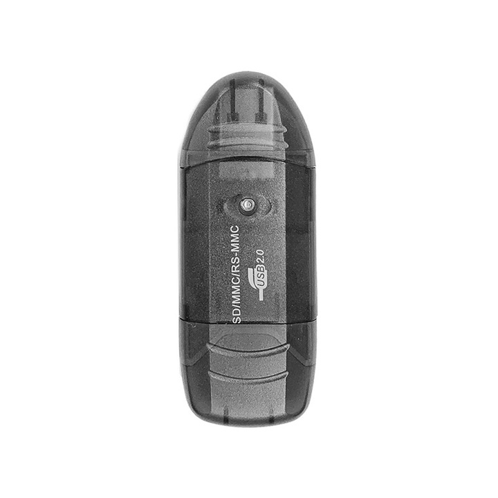 Átlátszó multifunkcionális kártyaolvasó USB 2.0 dupla fedéllel