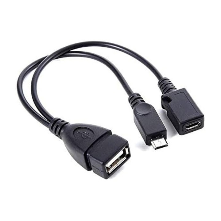 Адаптер USB OTG за таблети и телефони, черен, универсален