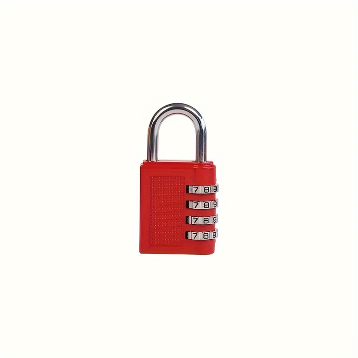 Lacat combinatie metalic rezistent pentru exterior, negru, 6x4cm