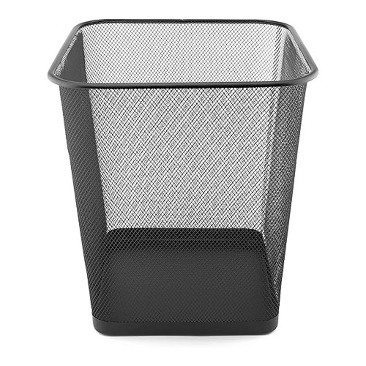 Cos de gunoi metal mesh 18L negru 27x27x31cm
