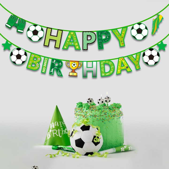 Set ghirlande decorative tematic fotbal multicolor