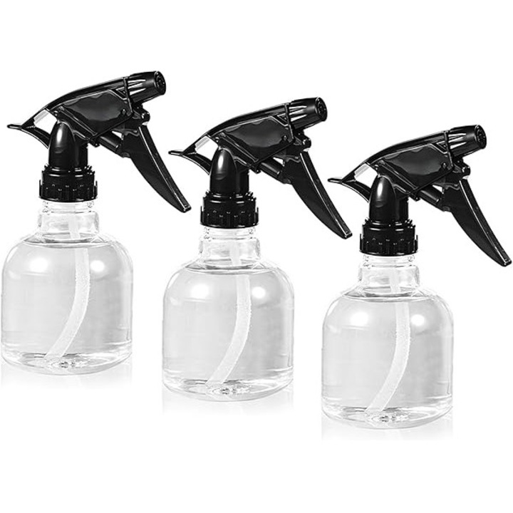 Set 3 sticle spray 250ml, transparent, reglabil, mic
