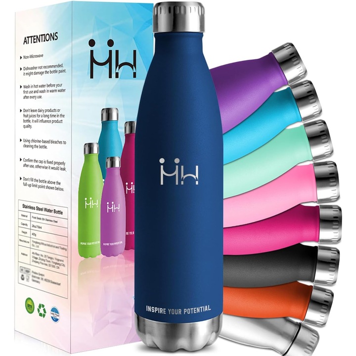 Sticla Termos Apa Inox HoneyHolly 1L, Fara BPA, Etansa