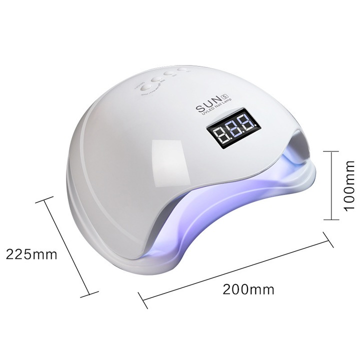 UV LED körömlámpa 48W, gyors szárítás, fehér