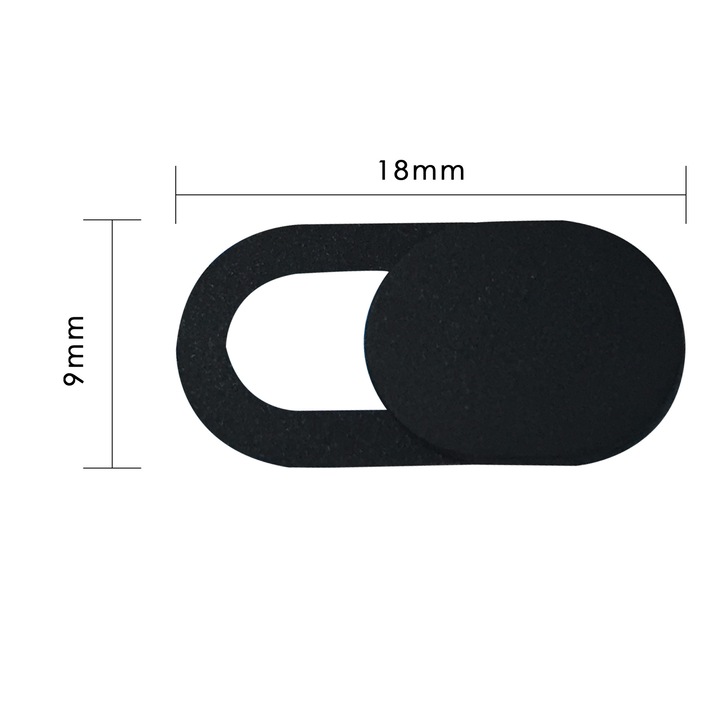 Set 6 capace ovale pentru camere, negru