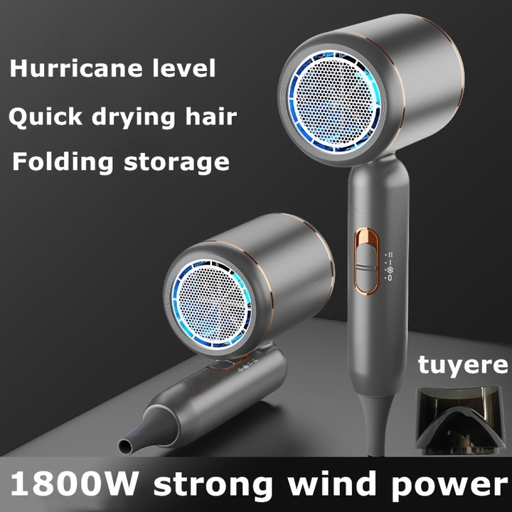 Összecsukható hajszárító 1800W, kompakt fehér