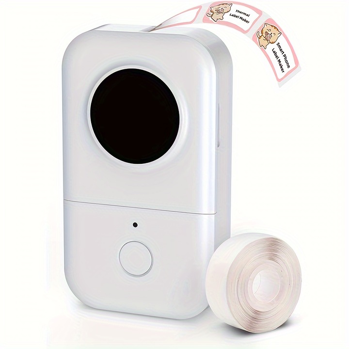 Imprimanta termica portabila D30, wireless, alb-negru, compacta, multicolor, 36V