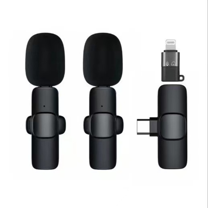 Microfoane wireless universale ZYBLSSBB K9 2, negru, set 2 buc