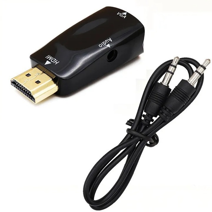 Convertor HDMI la VGA cu audio