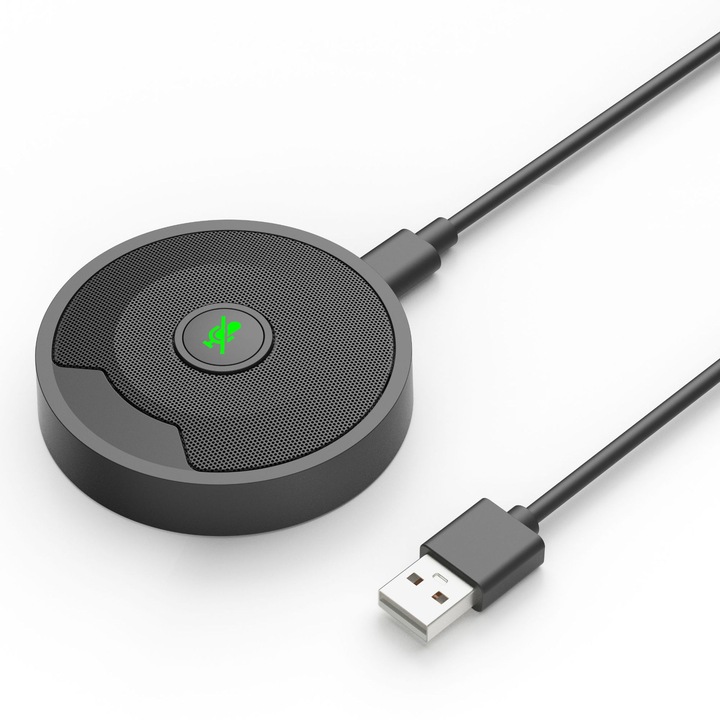 UM10 körsugárzós USB konferencia mikrofon, 360 kondenzátor, PC