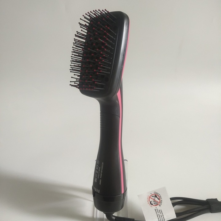 Perie de par electrica, pieptene cu aer cald, multifunctional, negru