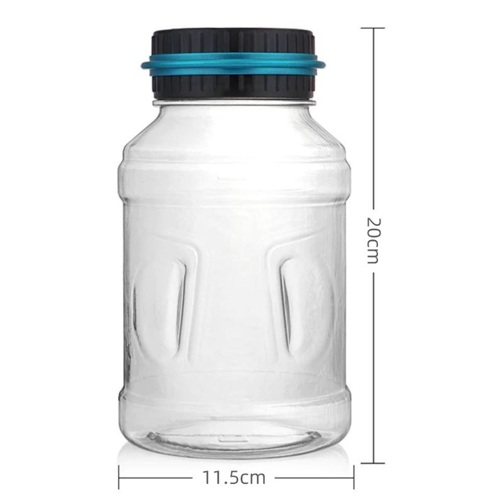 Pusculita electronica cu contor LCD digital, transparenta, 1.5L