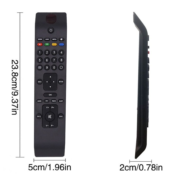 RC3902 univerzális távirányító LCD televíziókhoz, fekete