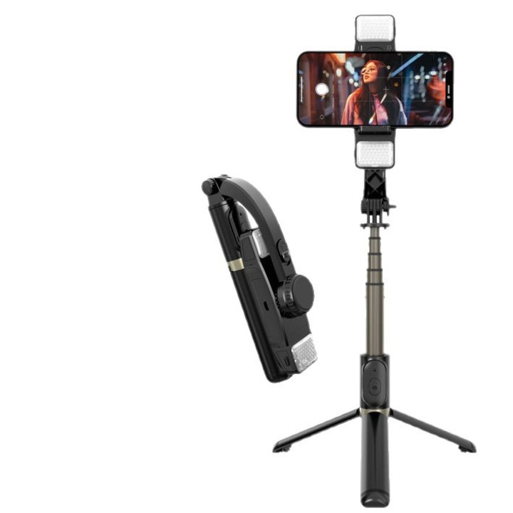 Képstabilizátor gimbal telefonhoz, rezgéscsillapító, fekete
