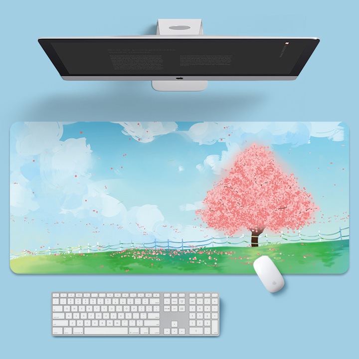 Egérpad gaming 80x30cm, fekete