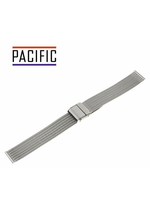 Pacific acél karkötő 19cm ezüst 20x1.5mm állítható