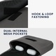 Kwmobile kábelrendező táskák, ütés- és karcolásálló, neoprén és textil, szürke