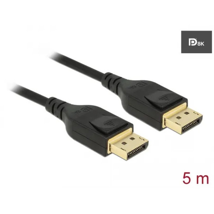 DisplayPort kábel 8K 60Hz 5m fekete