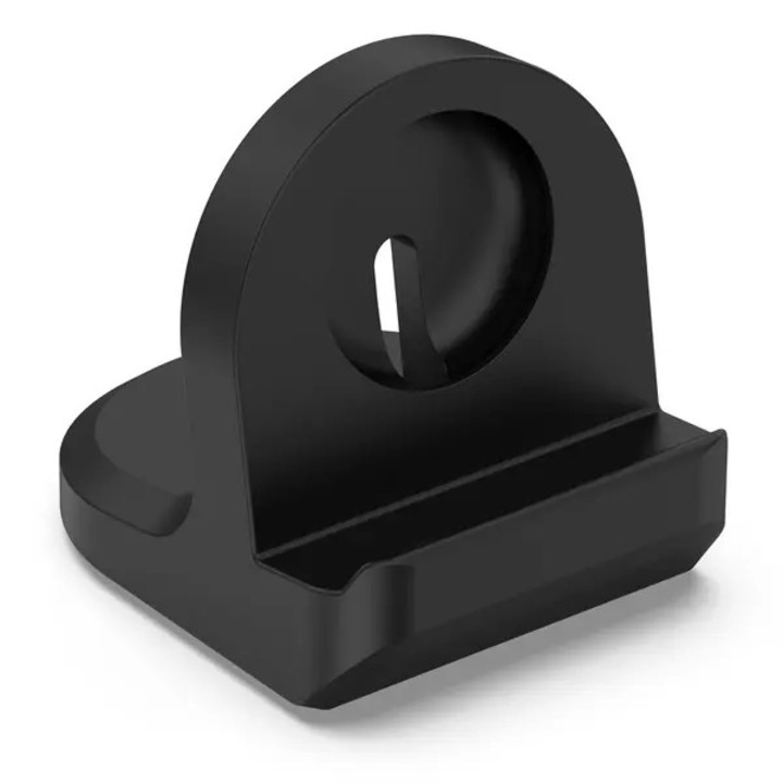 Suport incarcare ceas silicon, negru, 6.57x5.06x5.8cm